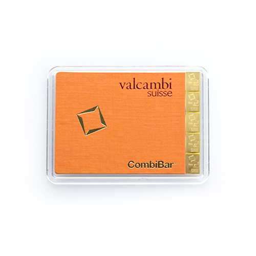 5 gram Valcambi Suisse Gold Combi Bar
