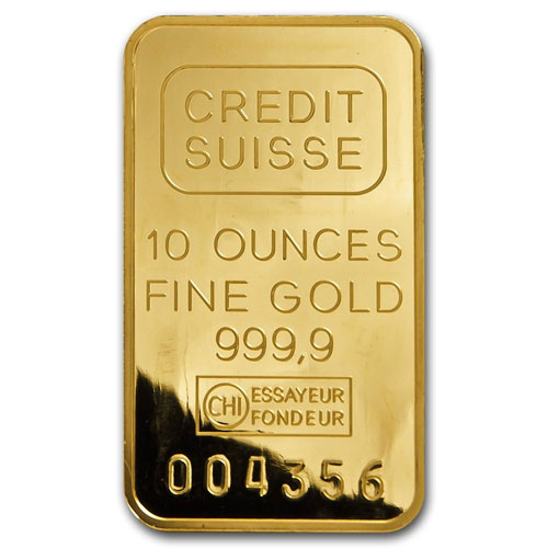 10 Ounce Credit Suisse Gold Bar