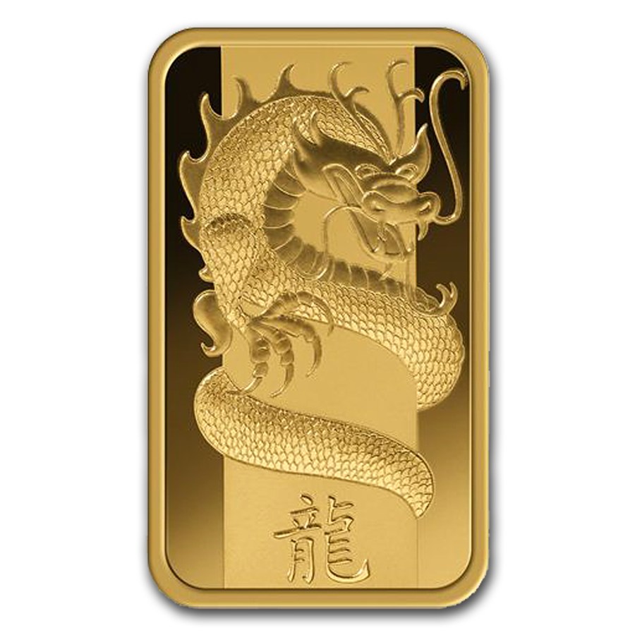 100 Gram PAMP Suisse Gold Bar - Lunar Dragon Series